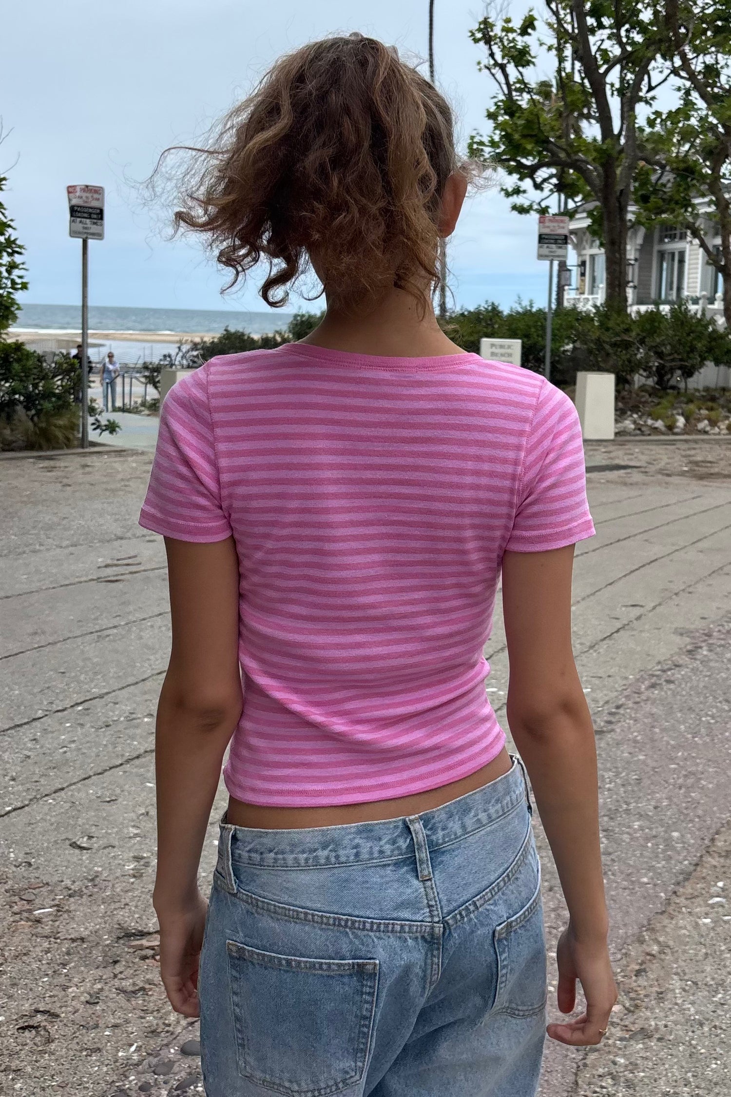 Zelly Striped Top | Bubblegum Pink Stripes / XS/S