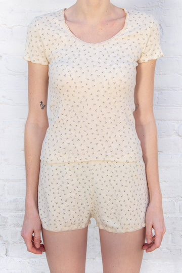 Top Brandy Melville Hazel Flannel - Vino Blanco, Estilo Grunge