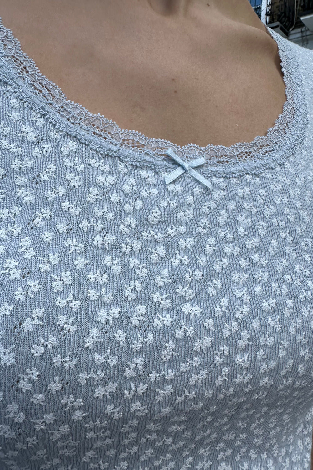Light Blue With White Floral / XS/S