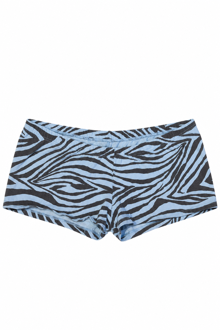 Zebra Boxer Underwear | Blue Zebra Print / XS/S