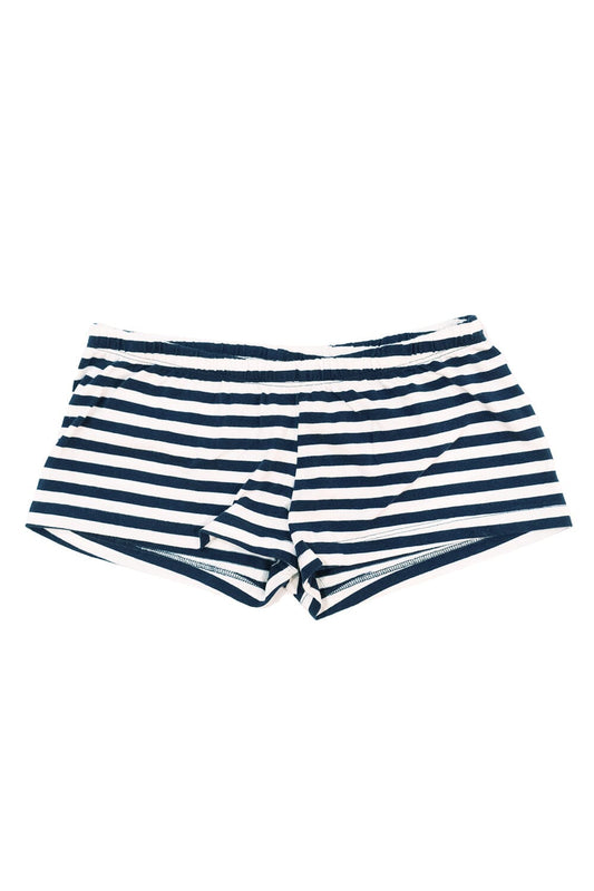 White With Navy Blue Stripes / XS/S