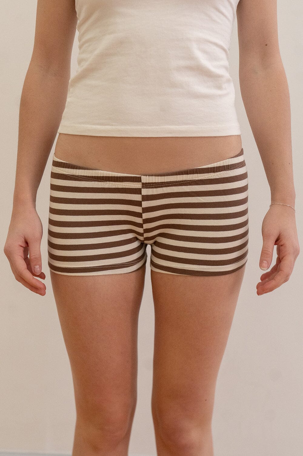 Striped Underwear | Ivory Brown Thick Stripes