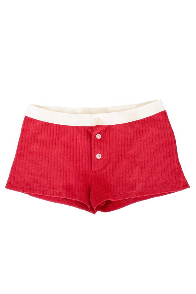Boy Short Thick Ribbed Underwear | Viva Magenta / XS/S