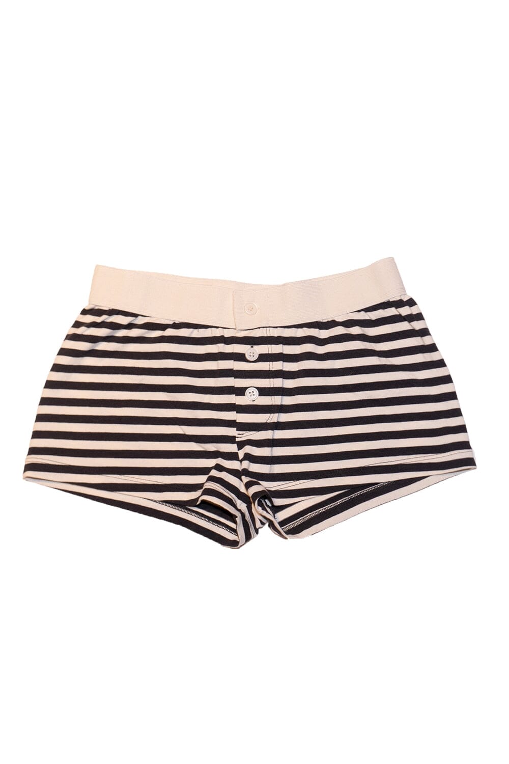 Boy Short Stripe Underwear | White And Black Stripe / XS/S