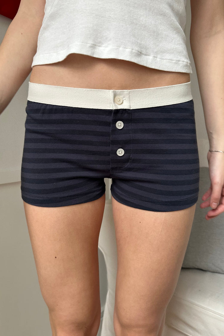 Boy Short Stripe Underwear | Faded Navy Stripes / XS/S