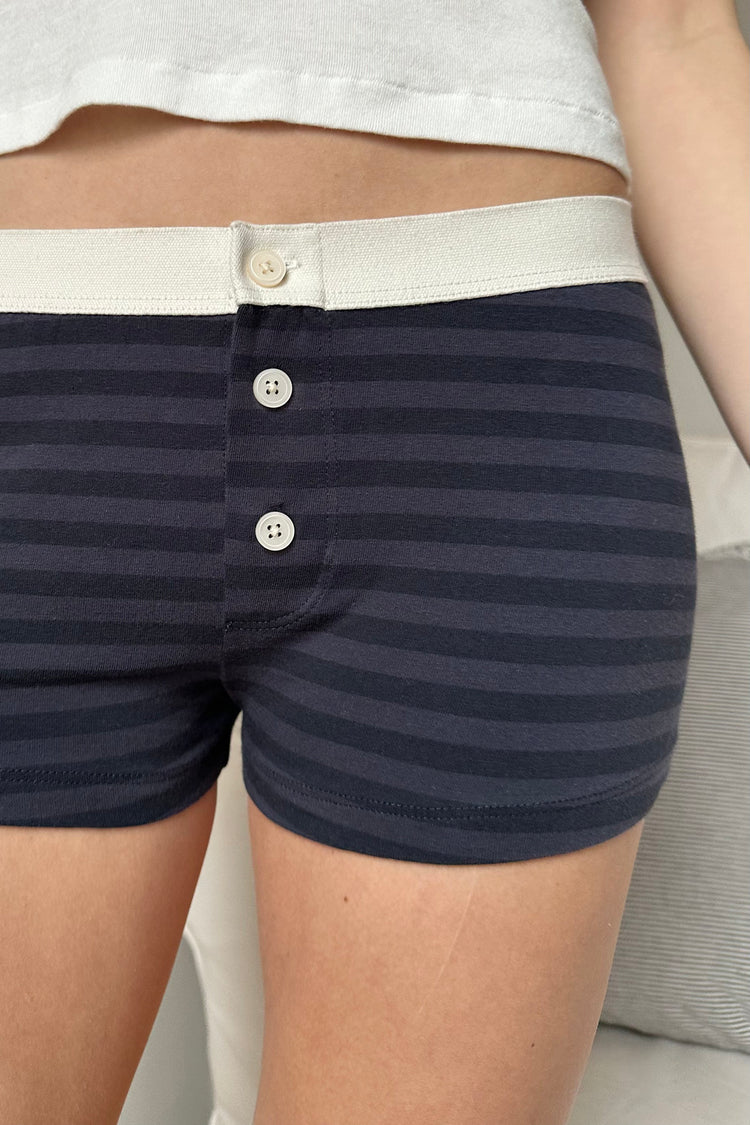 Boy Short Stripe Underwear | Faded Navy Stripes / XS/S