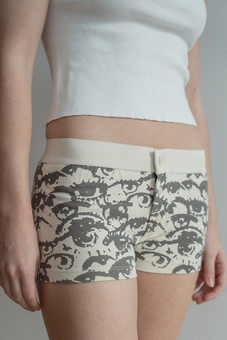 Boy Short Eye Underwear | Ivory