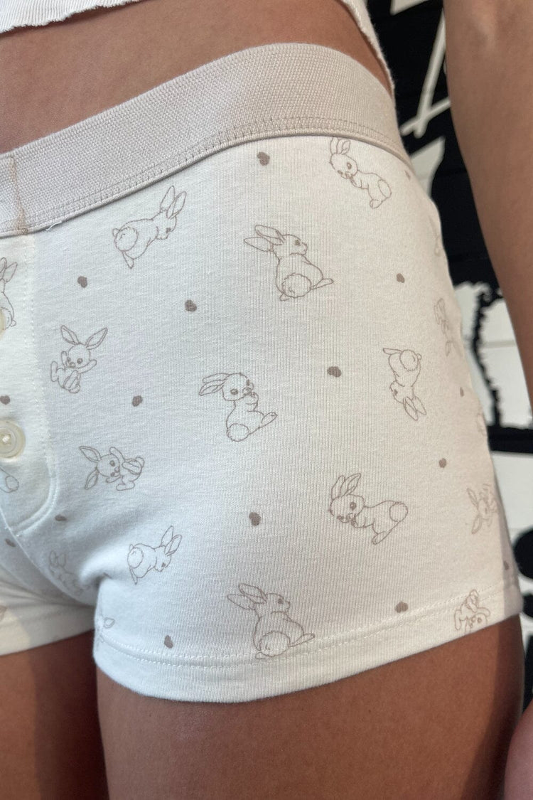 Boy Short Bunny Underwear | White / XS/S