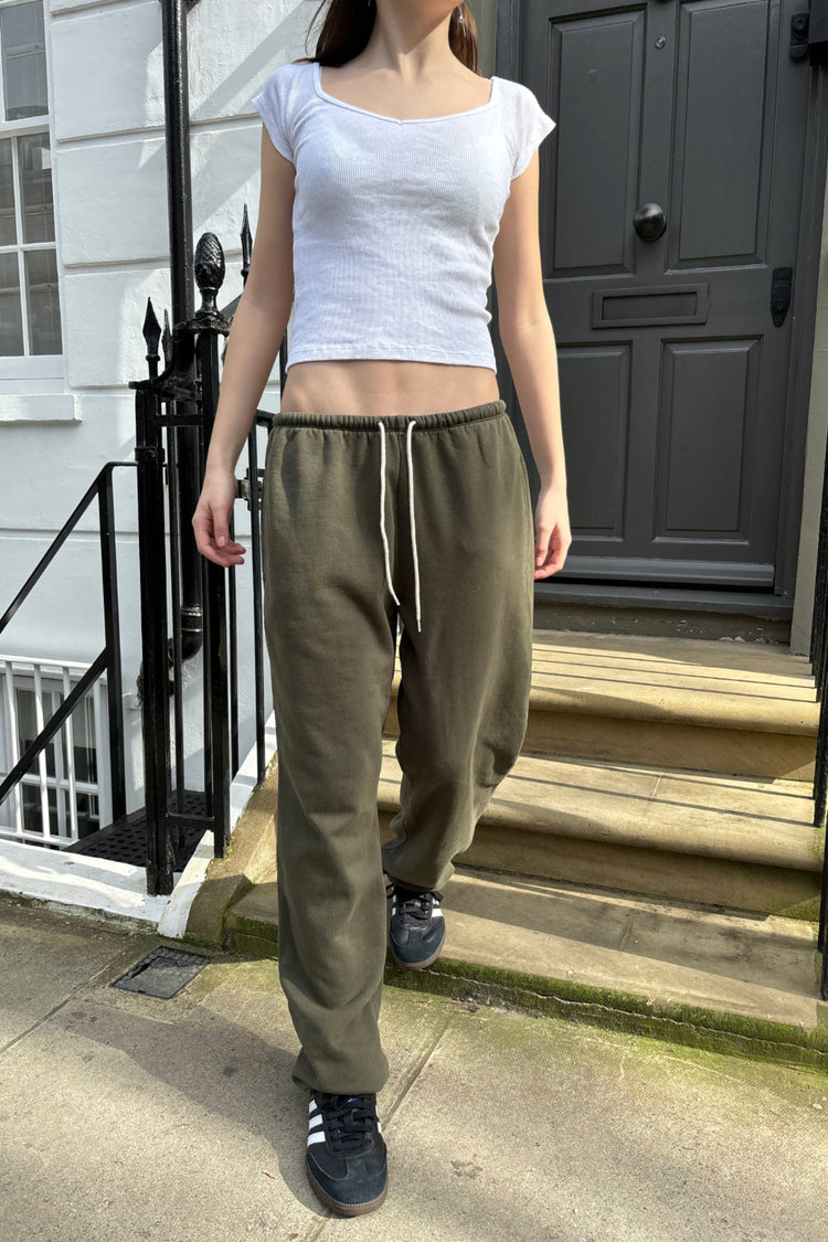 Rosa Tie Sweatpants | Military Green / S/M