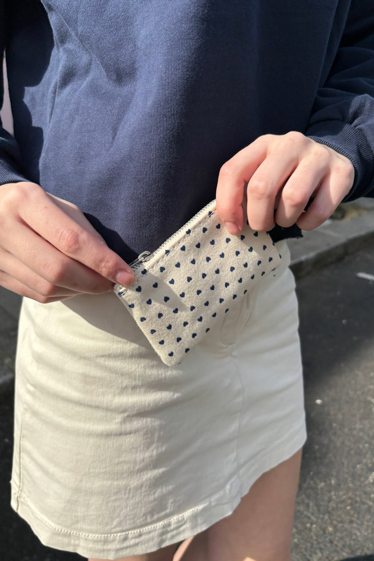 Heart Coin Purse | Navy Hearts