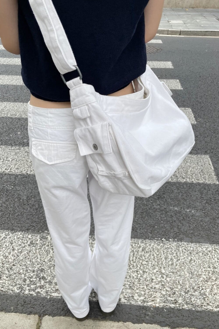 Canvas Shoulder Bag | White