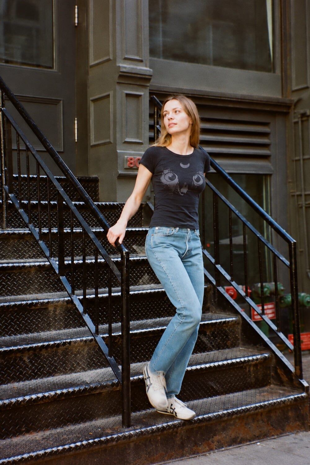 Chloe Cat Top | Faded Black / XS/S