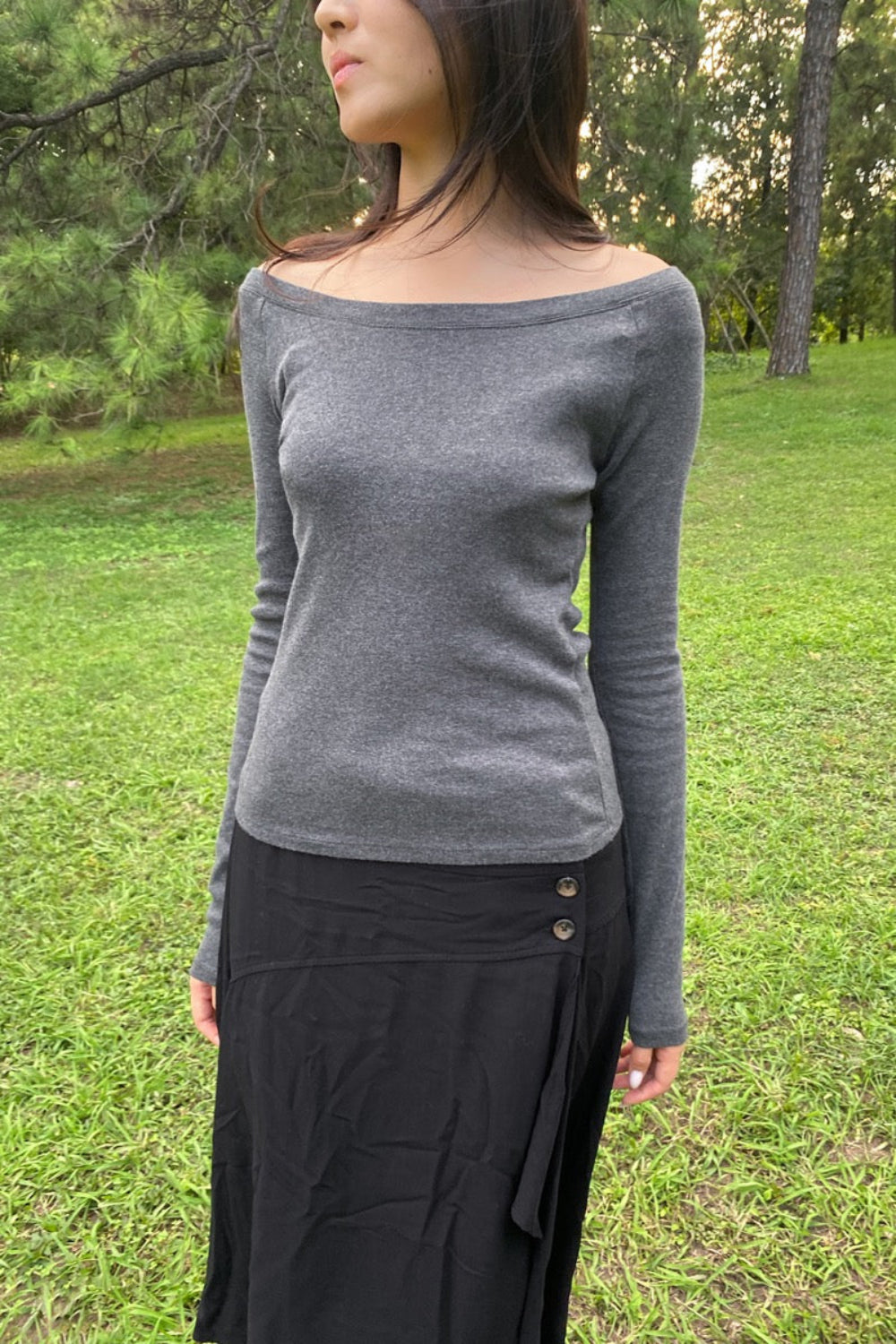 Mel Top | Grey Marl / XS/S