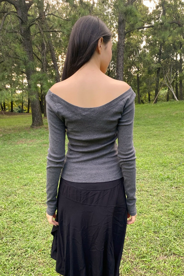 Mel Top | Grey Marl / XS/S