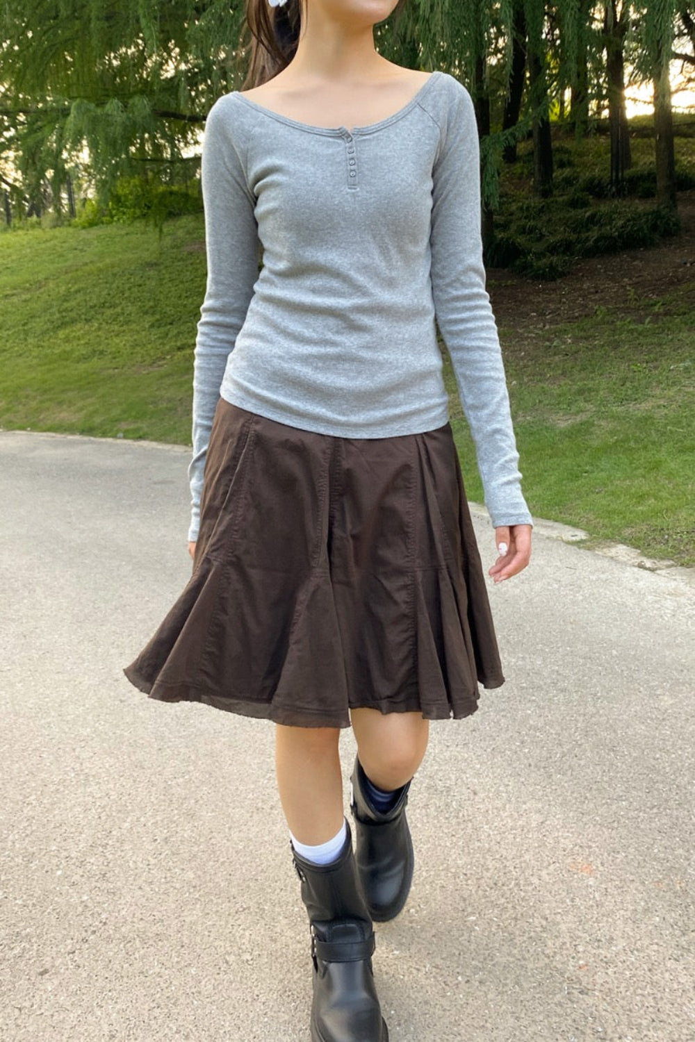 Zelly Top | Heather Grey / XS/S