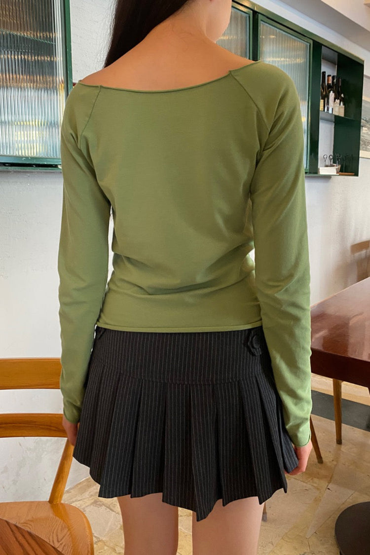 Bonnie Top | Light Olive Green / XS/S