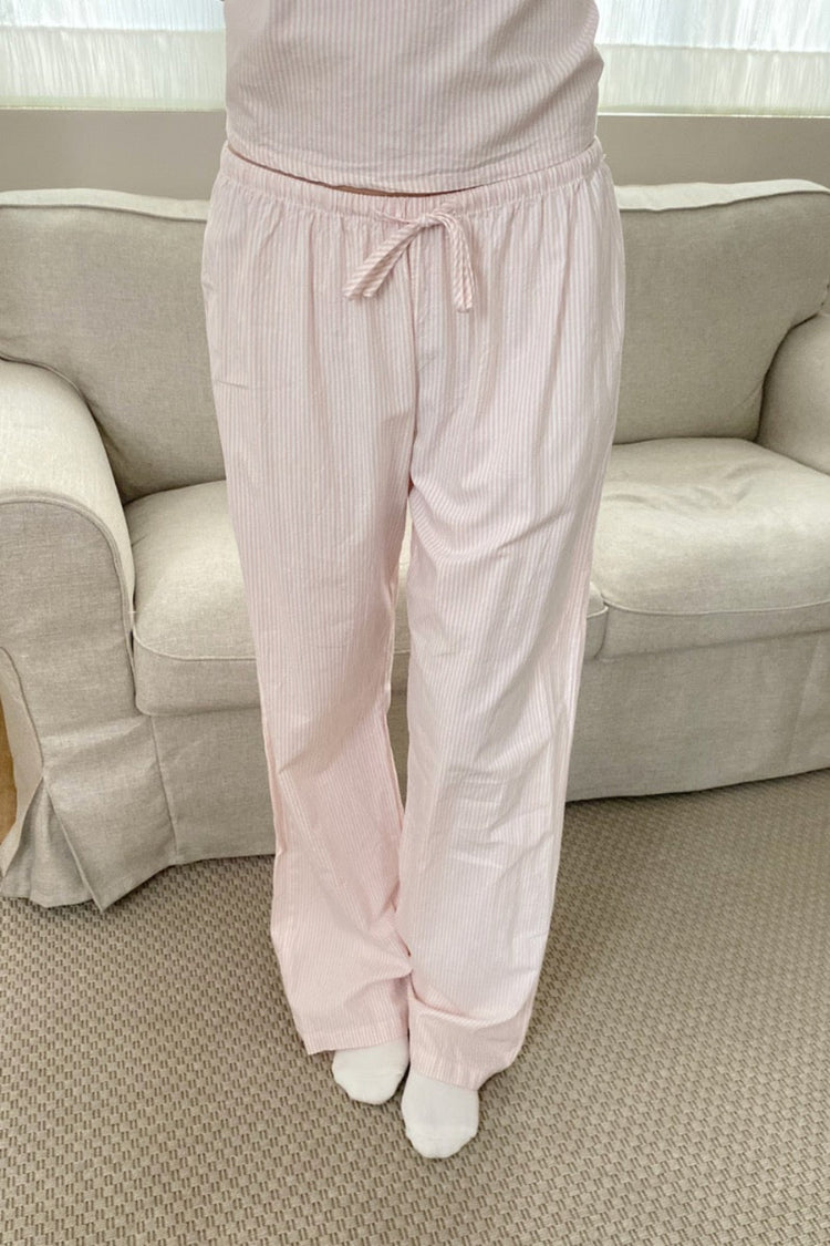 Noelia Stripes Pants | Pink And White Stripes / XS/S