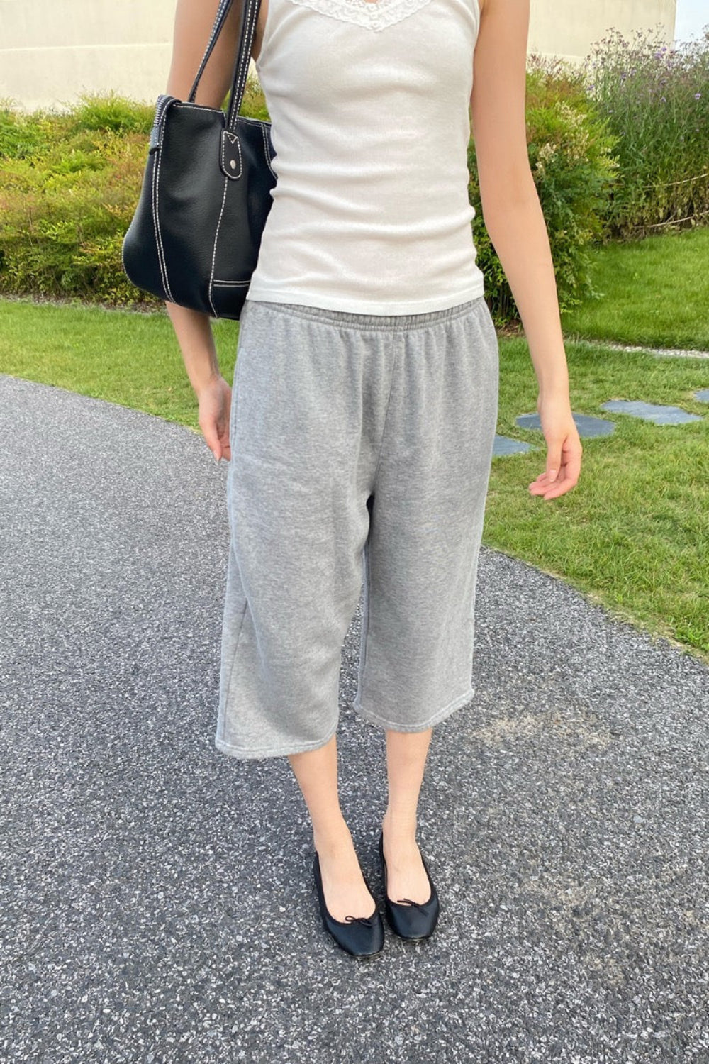 Anastasia Crop Sweatpants | Heather Grey / XS/S