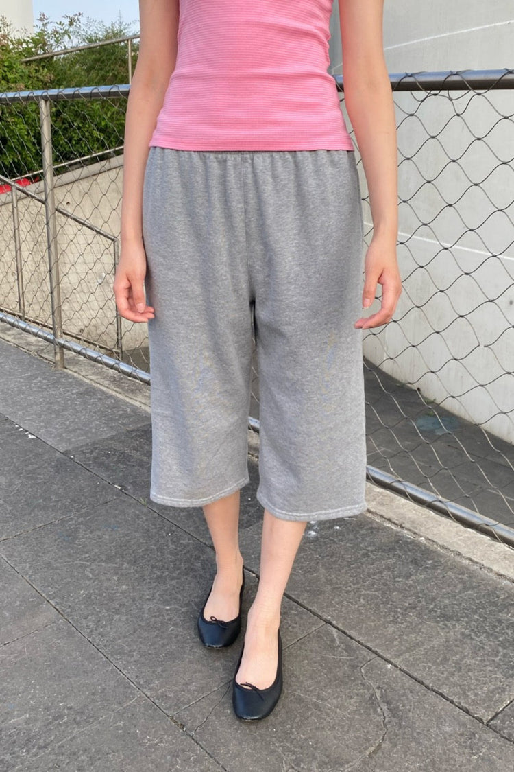 Anastasia Crop Sweatpants | Heather Grey / XS/S