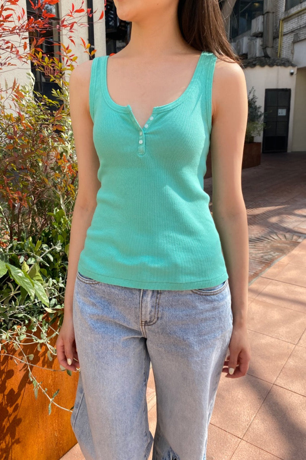 Dalis Tank Top | Electric Mint Green / XS/S