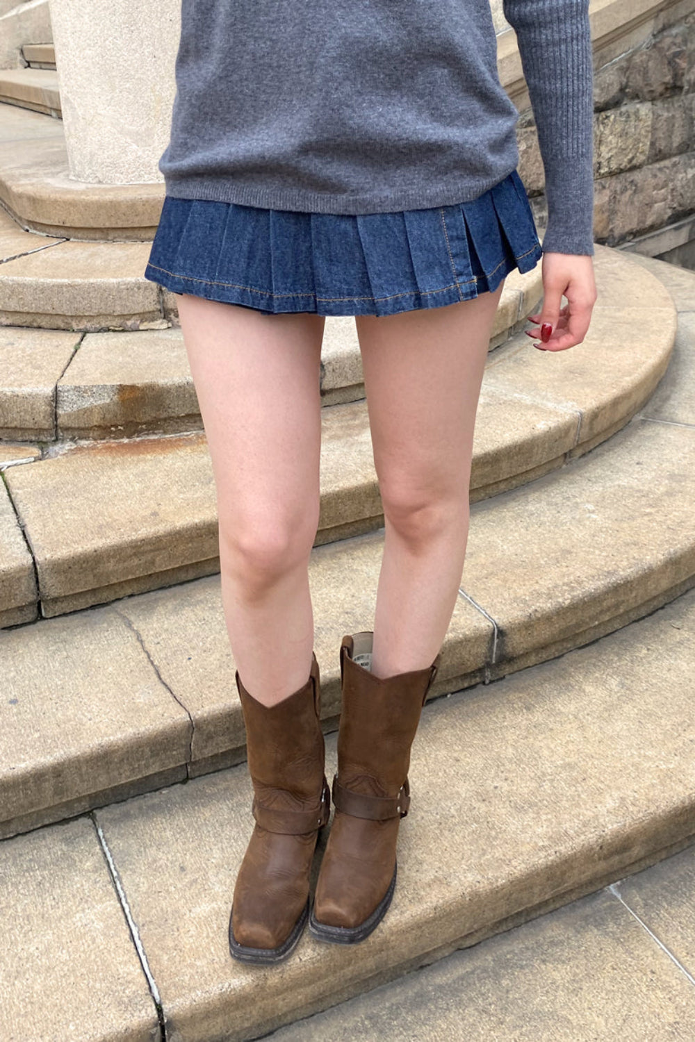 Dana Denim Skirt | Medium Blue Dark Denim / XS/S