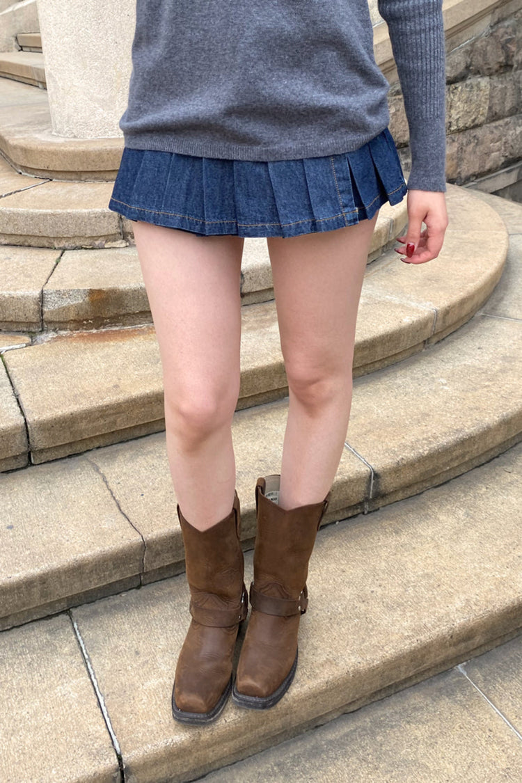 Dana Denim Skirt | Medium Blue Dark Denim / XS/S