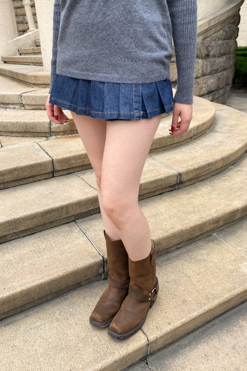 Dana Denim Skirt | Medium Blue Dark Denim / XS/S