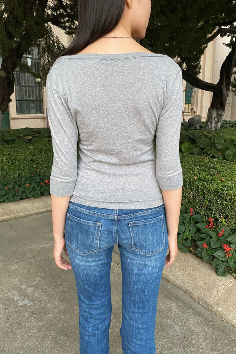 Philippa Top | Heather Grey / XS/S
