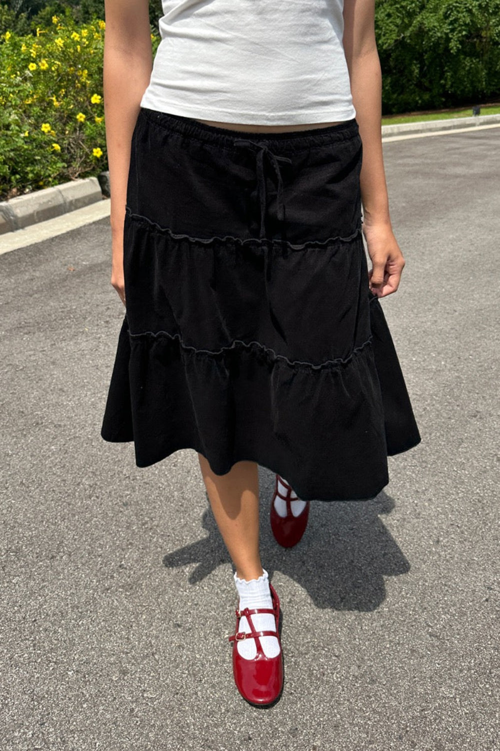 Nadia Cord Skirt | Black / XS/S