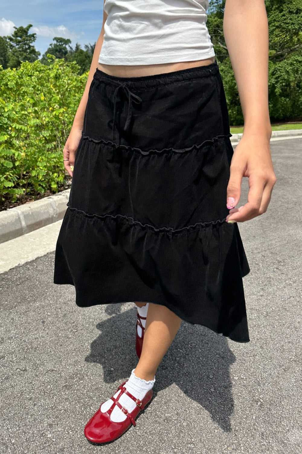 Nadia Cord Skirt | Black / XS/S