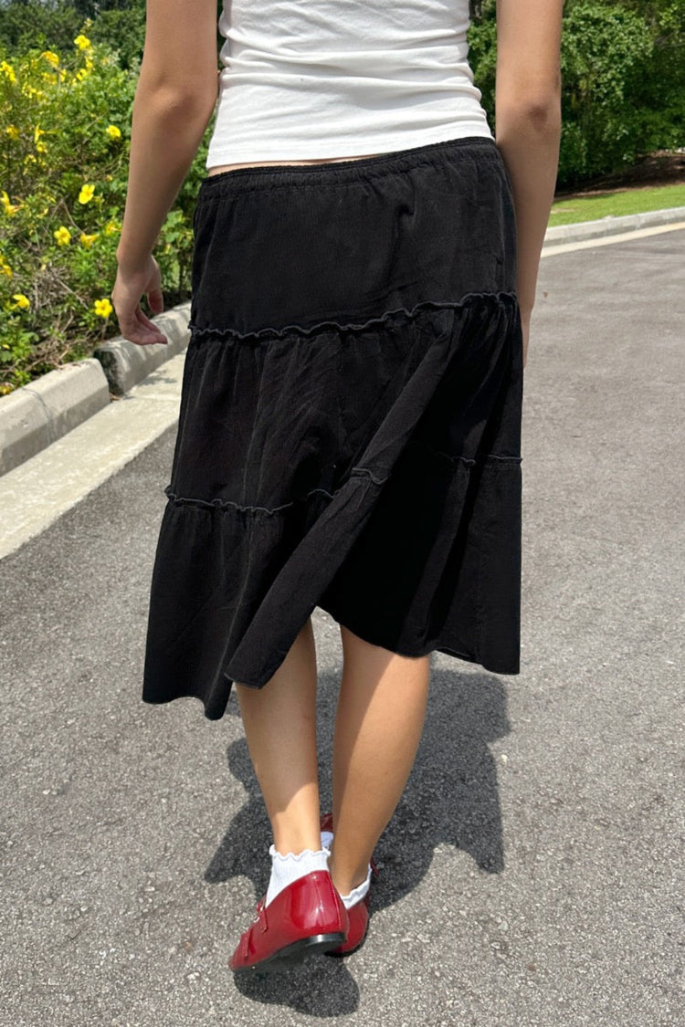 Nadia Cord Skirt | Black / XS/S