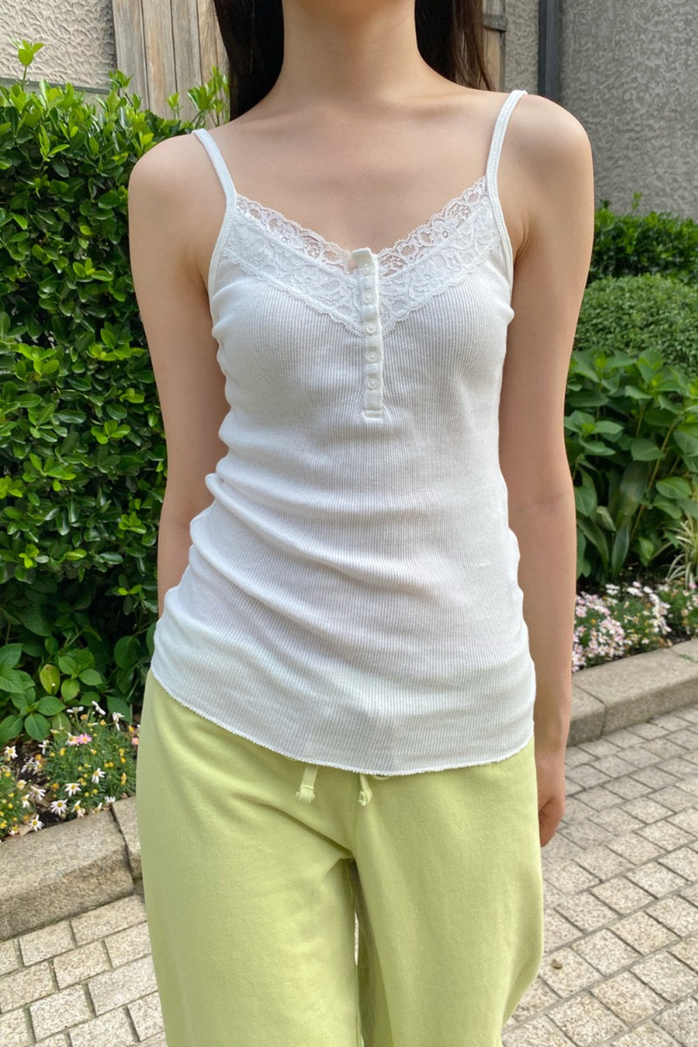 Daphne Ribbed Tank | White / XS/S