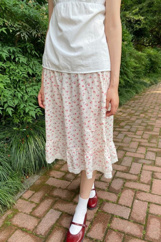 White With Red Roses / XS/S