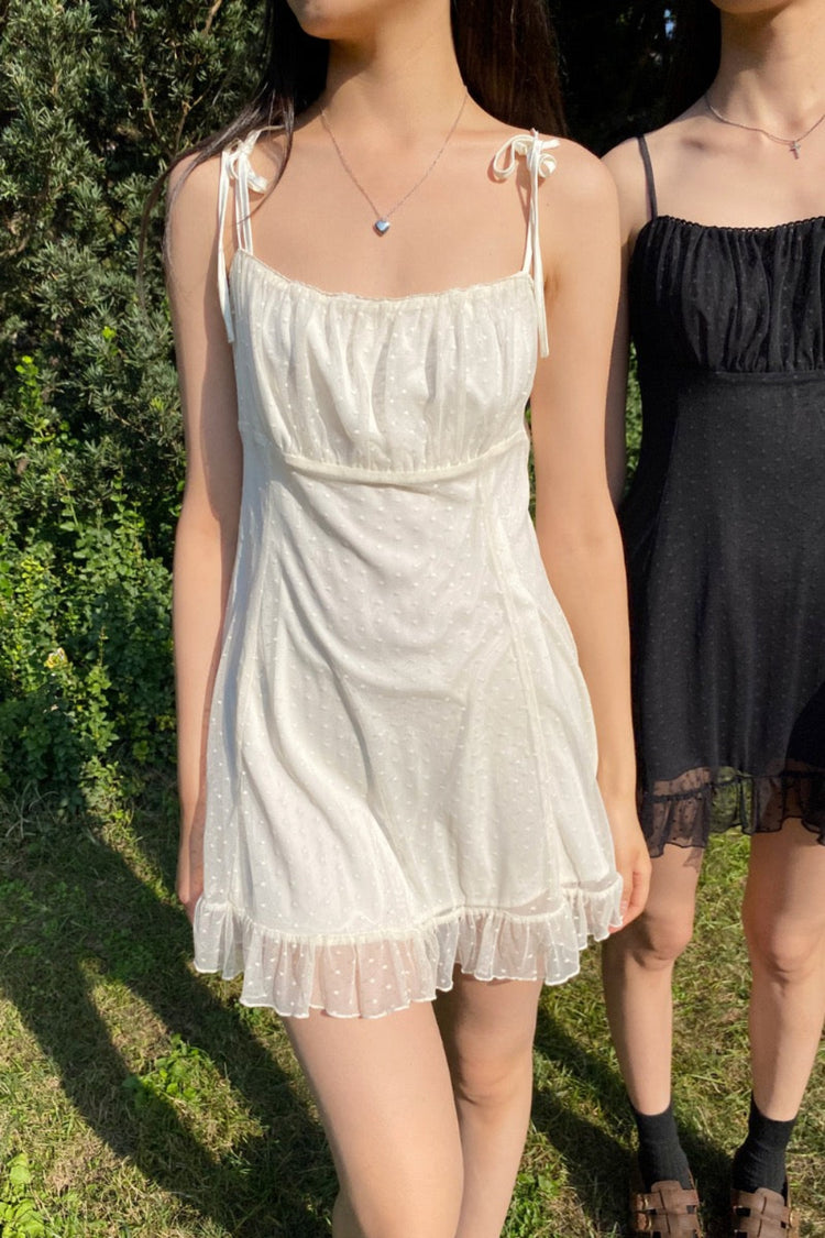Sylva Polka Dots Dress | Cream / XS/S
