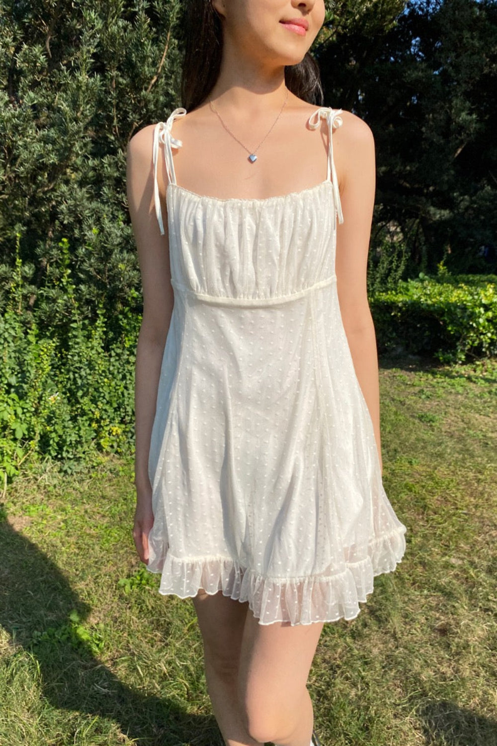 Sylva Polka Dots Dress | Cream / XS/S