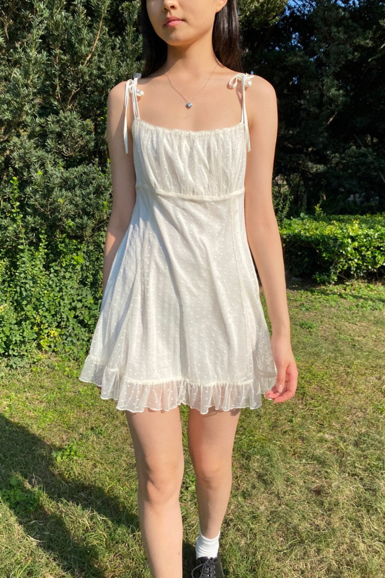 Sylva Polka Dots Dress | Cream / XS/S