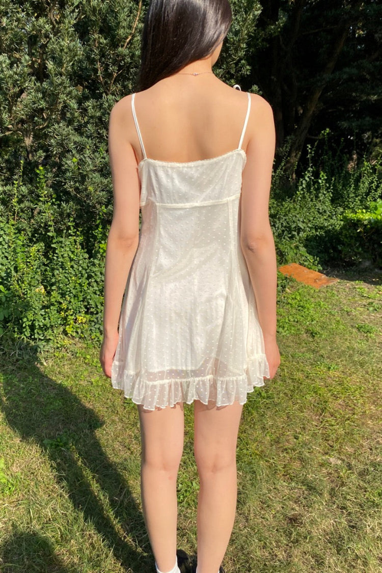 Sylva Polka Dots Dress | Cream / XS/S
