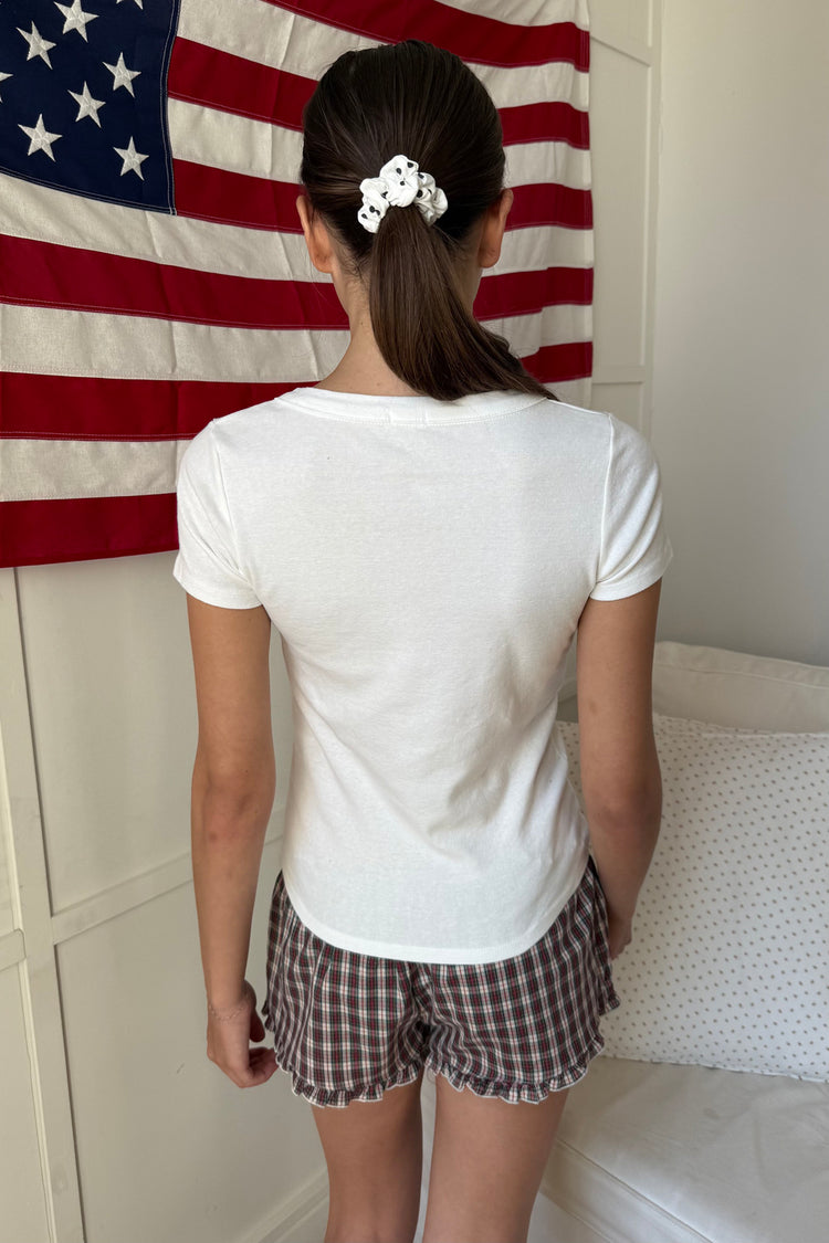 Keira Plaid Shorts | Red White And Dark Green Plaid / XS/S