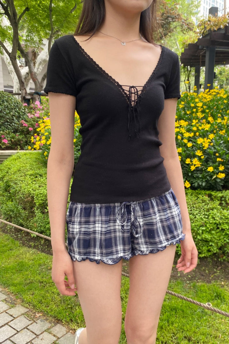 Tania Lace Top | Black / XS/S