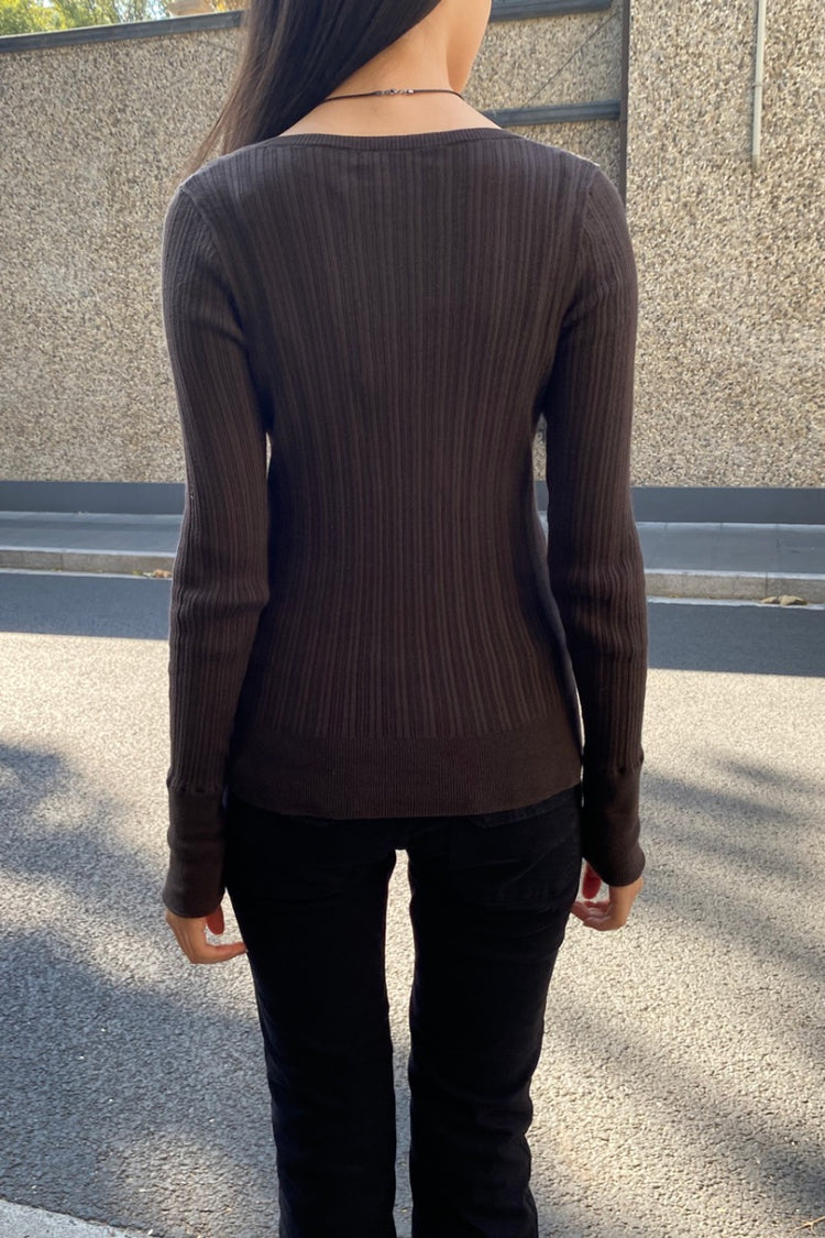Linnet Top | Dark Brown / Regular Fit