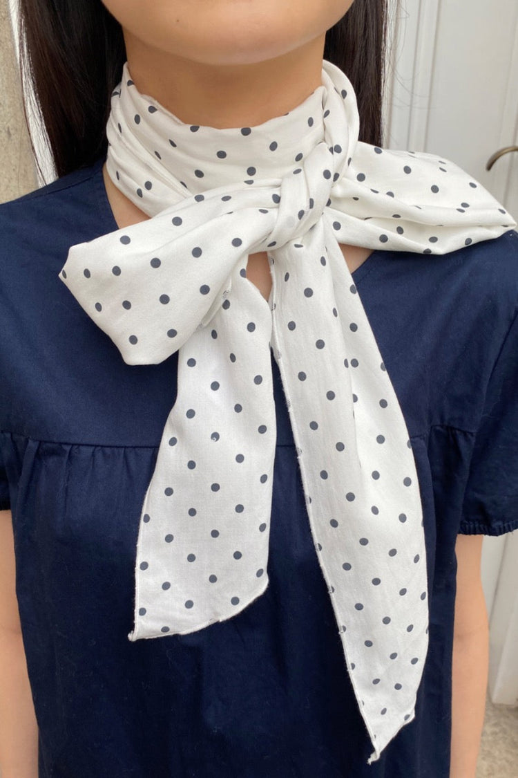 Polka Dot Scarf | White Black Polka Dots