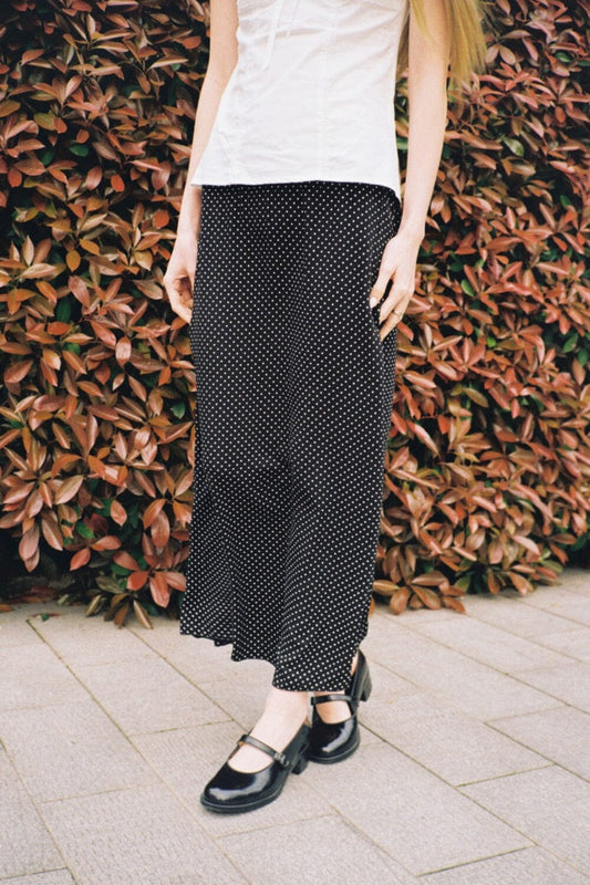Black White Polka Dots / XS/S