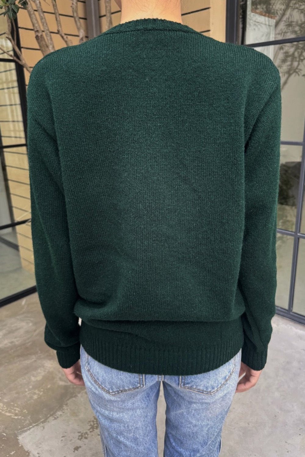 Violet Wool Sweater | Dark Green / Regular Fit