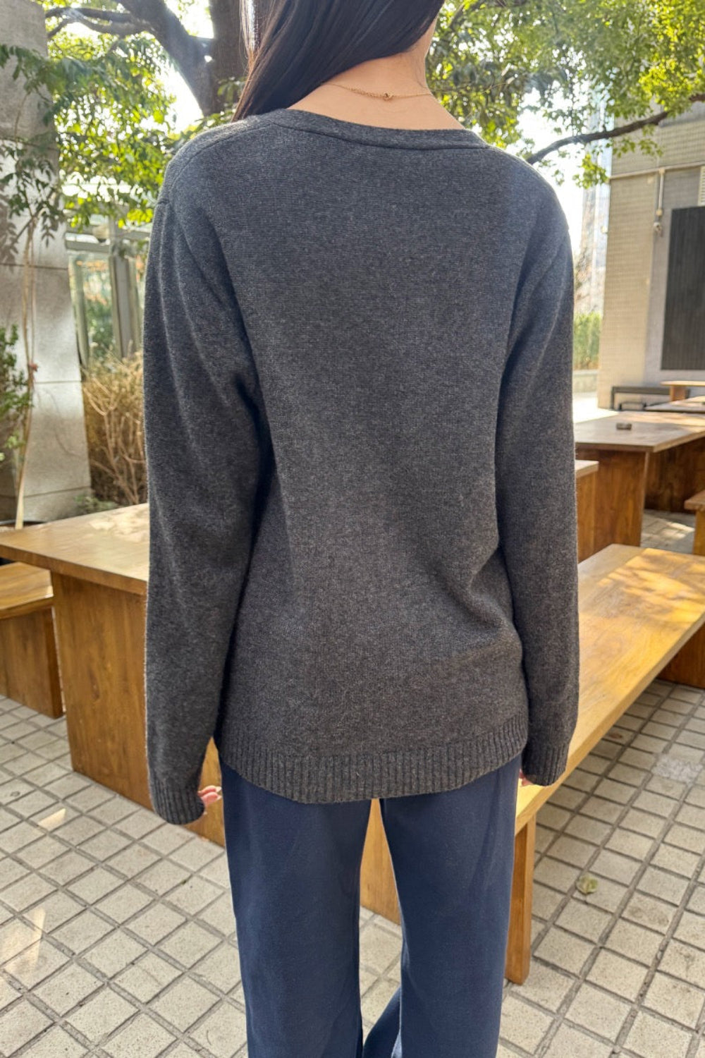 Petra Wool Cardigan | Charcoal / S