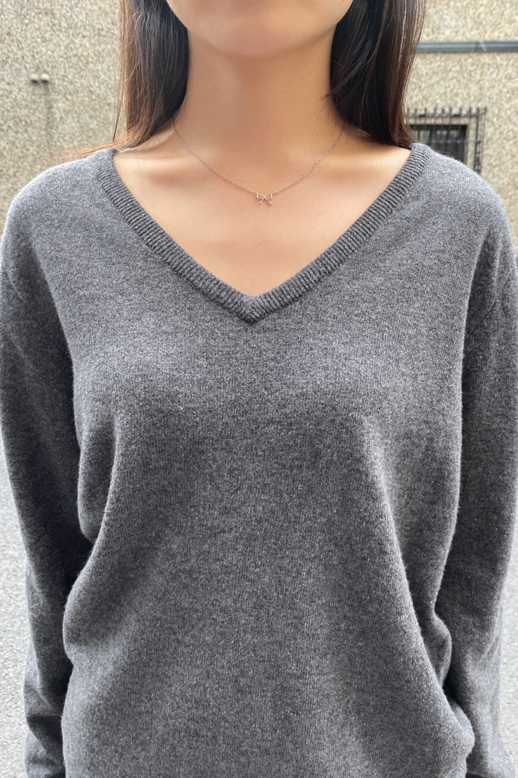 Avril Wool Sweater | Dark Grey / Oversized Fit