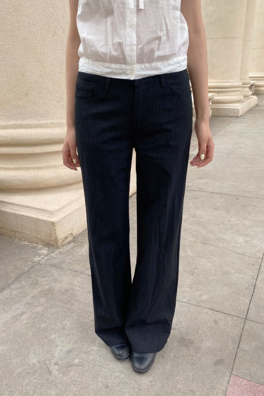 Black Charcoal Stripes / S