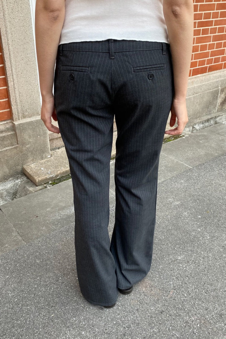 Ruth Stripes Pants | Charcoal Silver Stripes / XS/S
