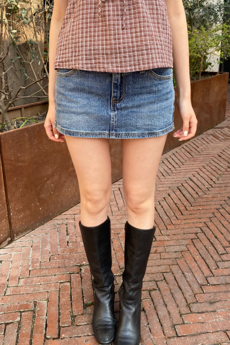 Jayda Skirt | 90 Wash Denim / XS/S