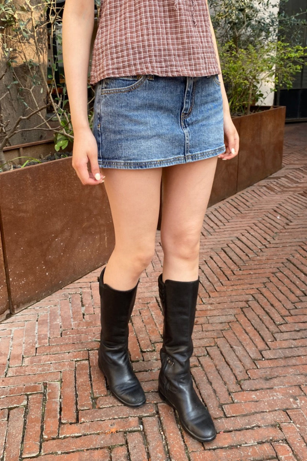 Jayda Skirt | 90 Wash Denim / XS/S