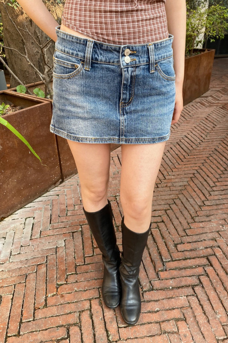 Jayda Skirt | 90 Wash Denim / XS/S